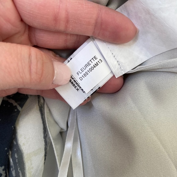 DVF fleurette silk chiffon marble dress - Picture 6 of 7